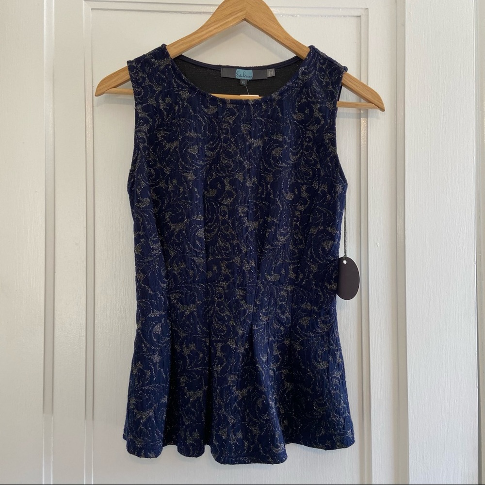 Eva Franco (Anthropologie) Shine Jacquard peplum - Picture 3 of 6